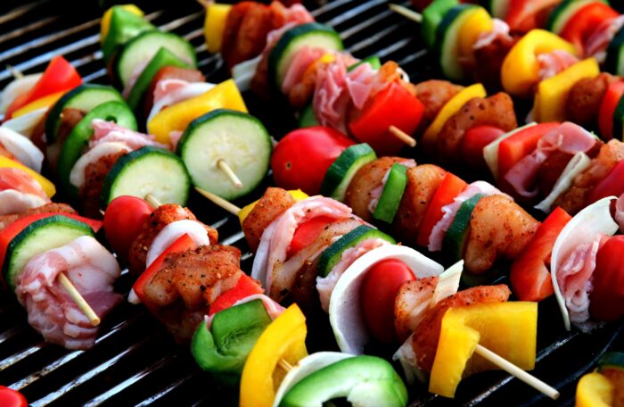 Vegetable and Halloumi Kebab (V)